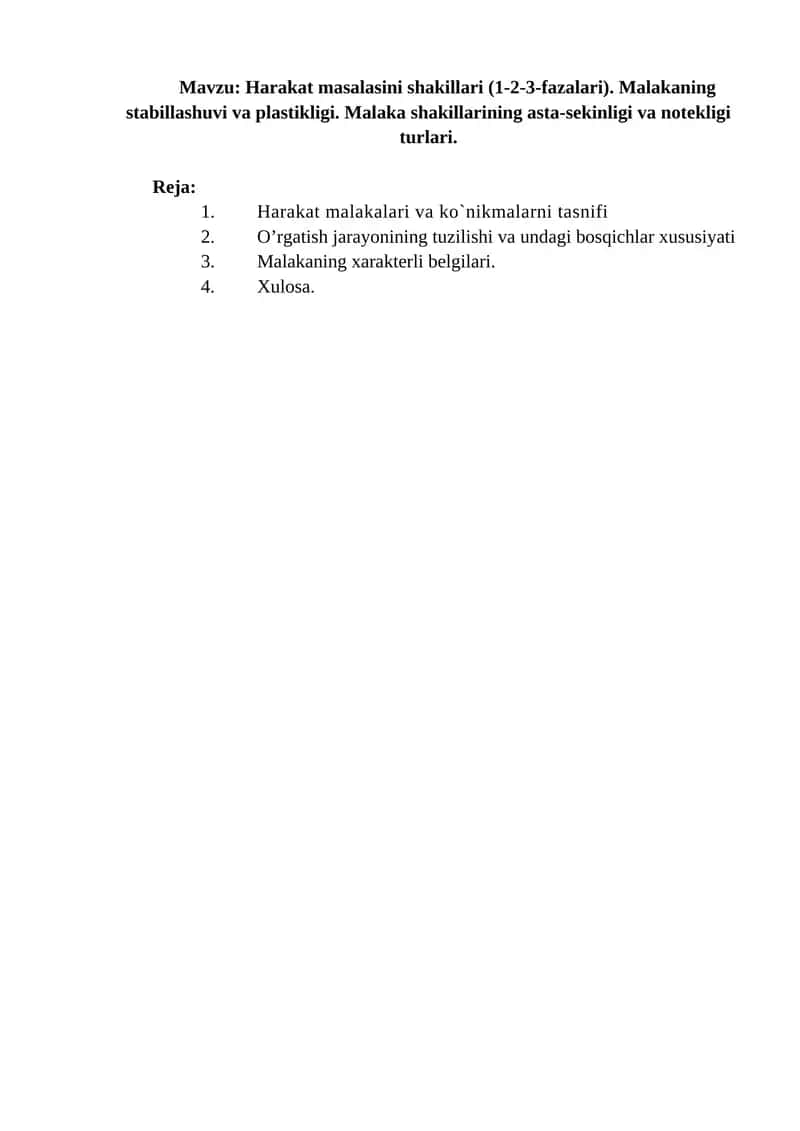 Harakat Masalasini Shakillari (1-2-3-fazalari) 1