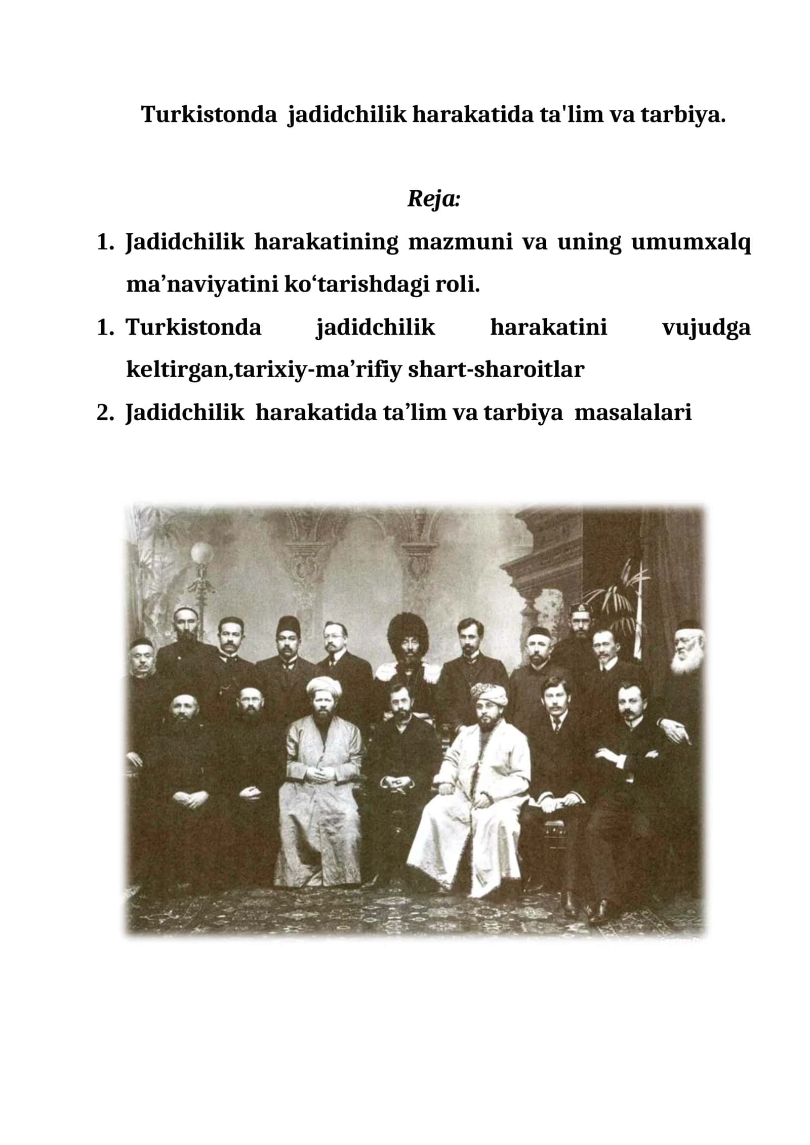 Turkistonda jadidchilik harakatida ta'lim va tarbiya 1