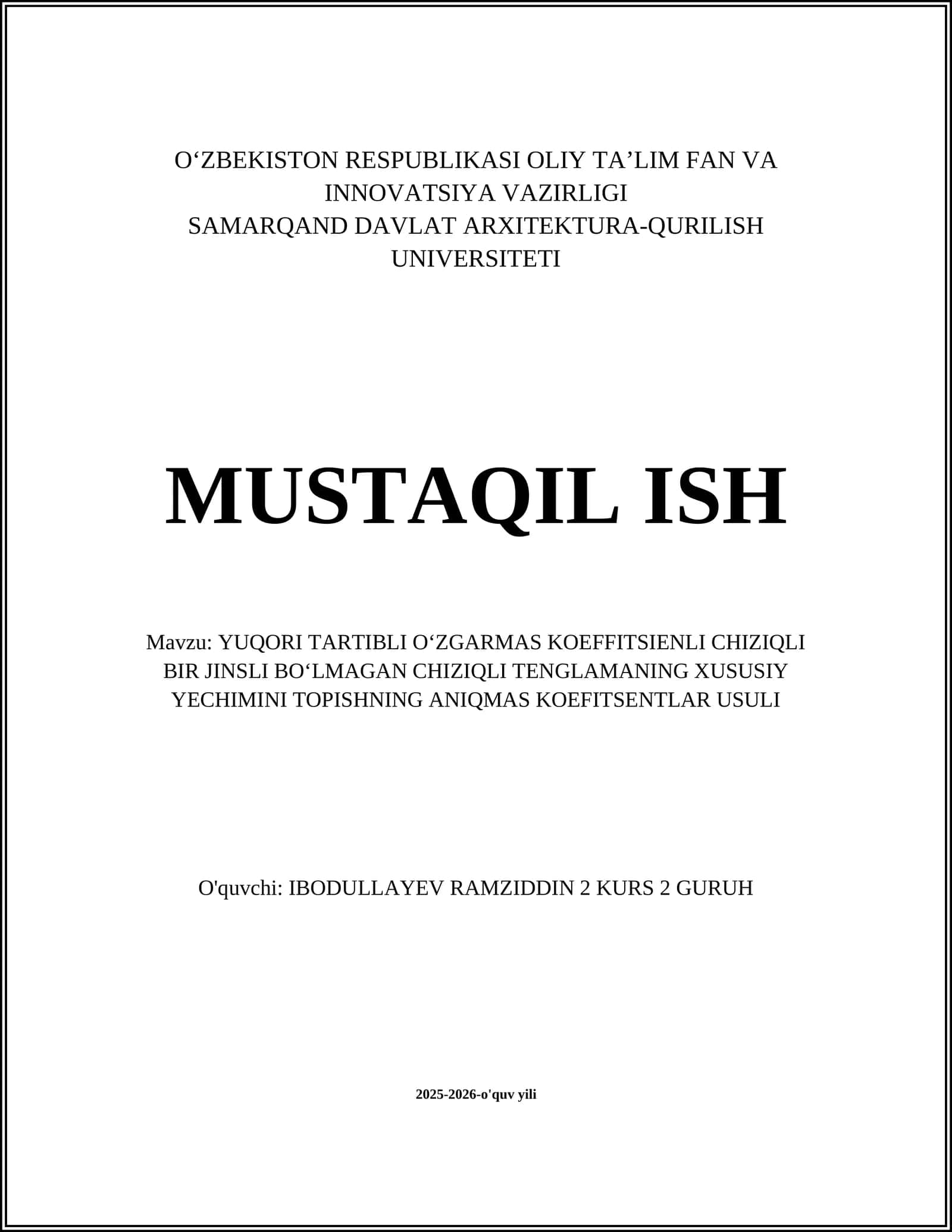 Metodning umumiy taʼrifi va asosiy gʻoyasi 1