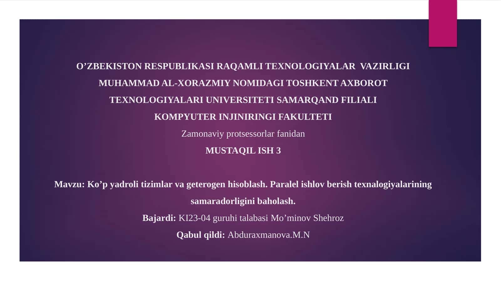 MUSTAQIL ISH3 1