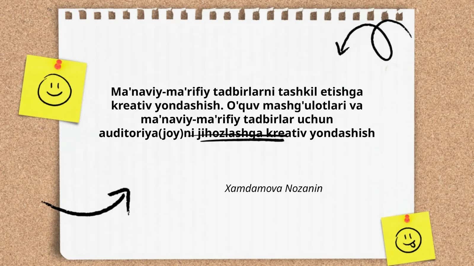 Ma'naviy-ma'rifiy tadbirlarni tashkil etishga kreativ yondashish 1