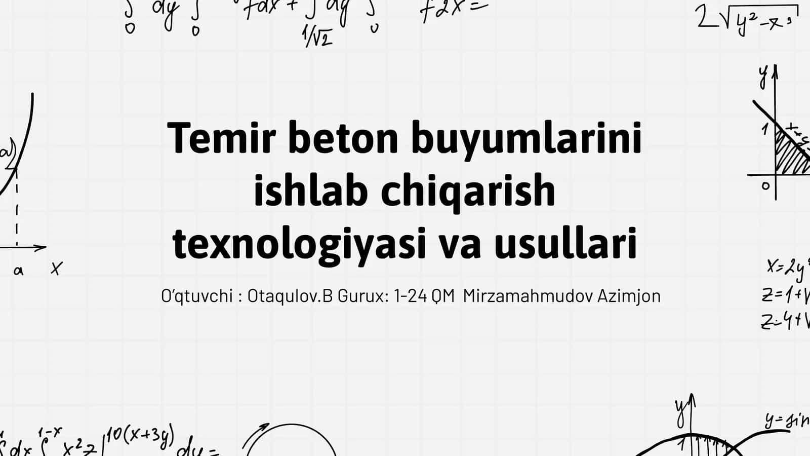 Temir beton buyumlarini ishlab chiqarish texnologiyasi va usullari 1
