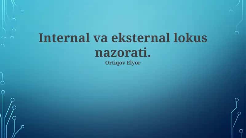 Lokus nazorati 1