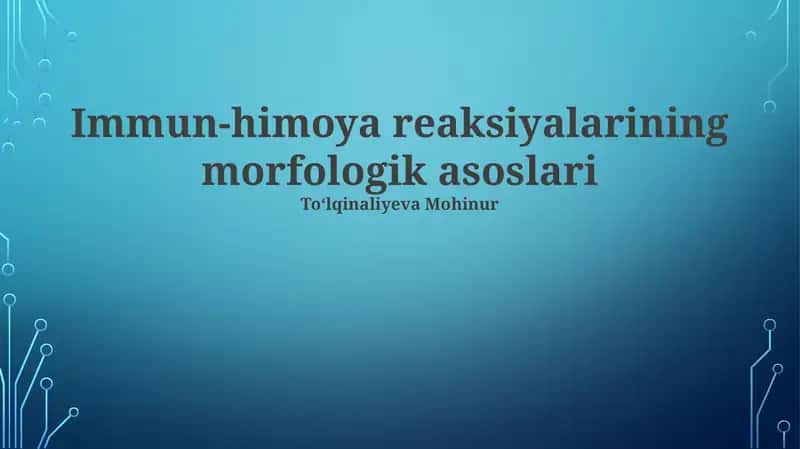 Teri va shilliq pardalarning immunologik himoyasi 1