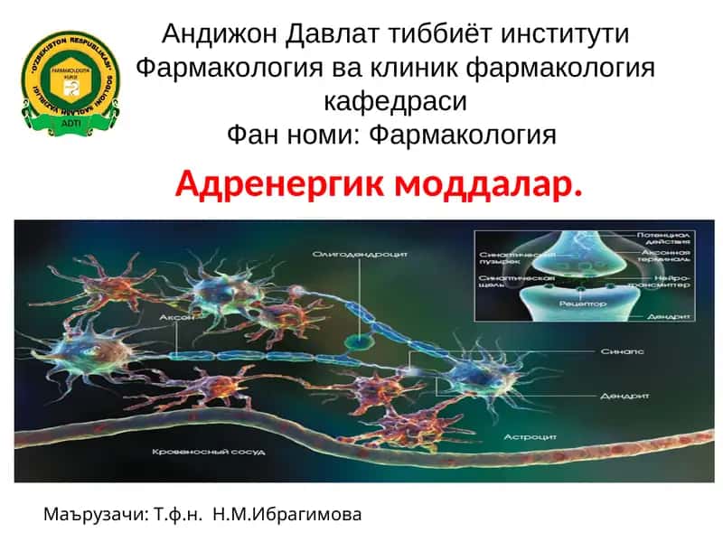 Адренергик моддалар 1