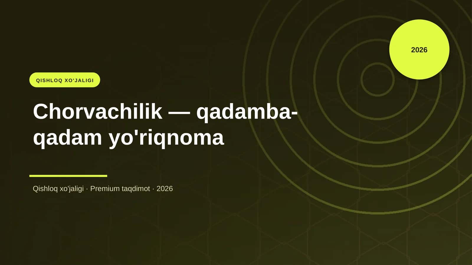 Chorvachilik — qadamba-qadam yo'riqnoma 1