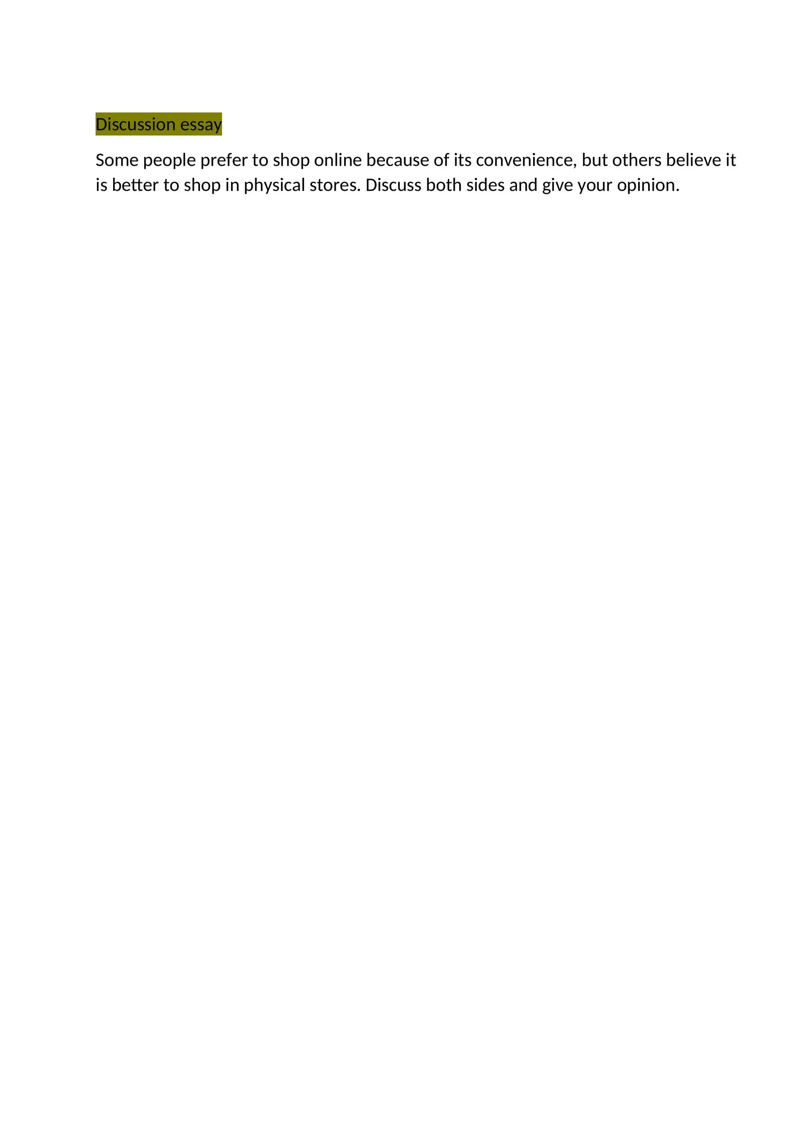 Discussion essay 1