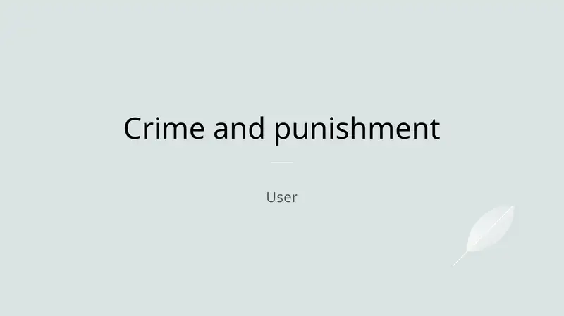 Crime and Punishment 1