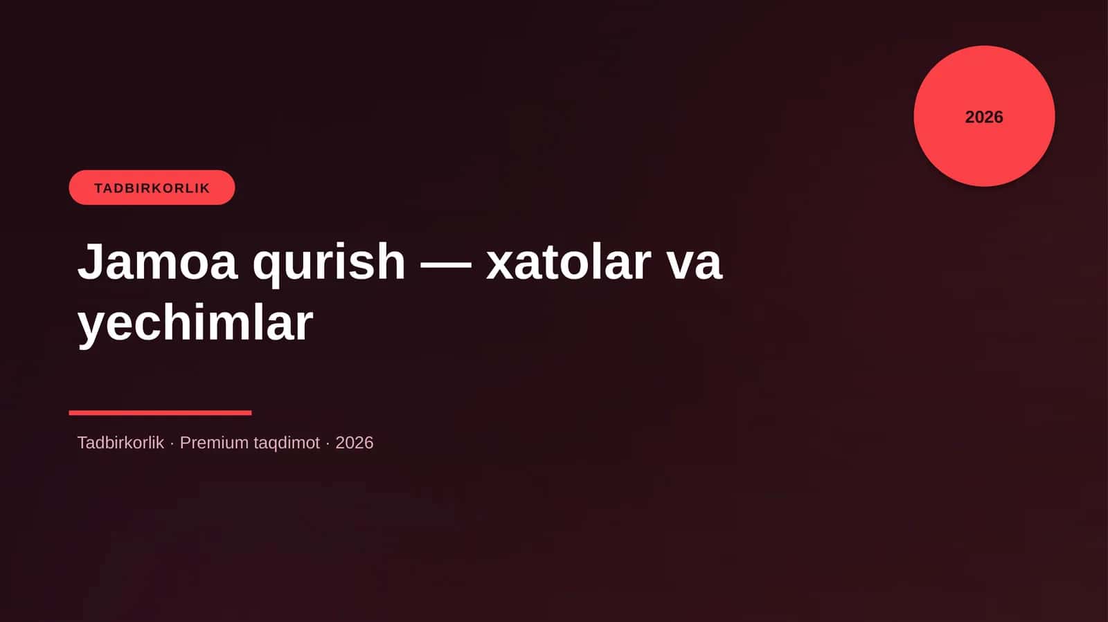 Jamoa qurish — xatolar va yechimlar 1