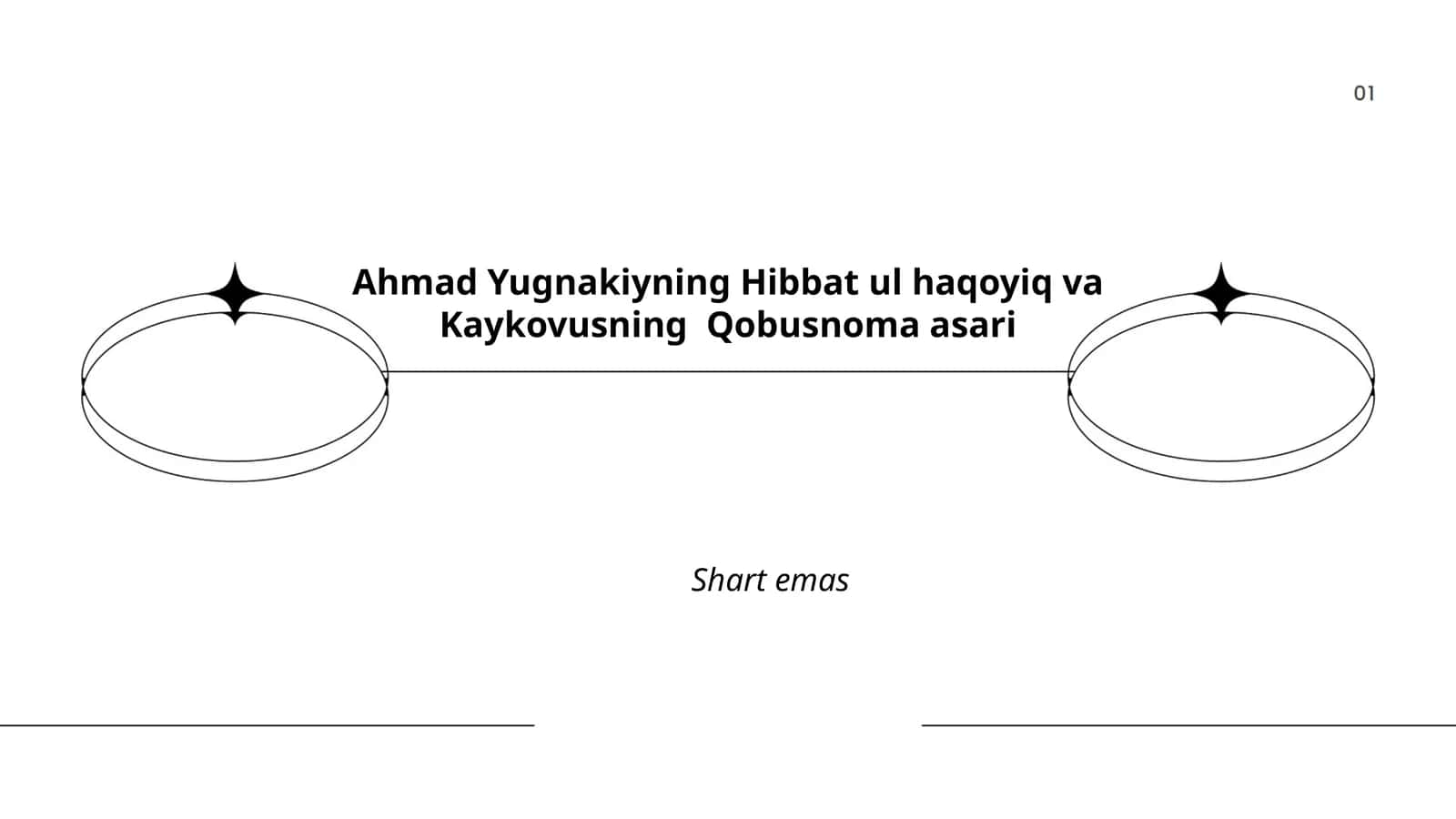 Ahmad Yugnakiyning Hibbat ul haqoyiq va Kaykovusning Qobusnoma asari 1