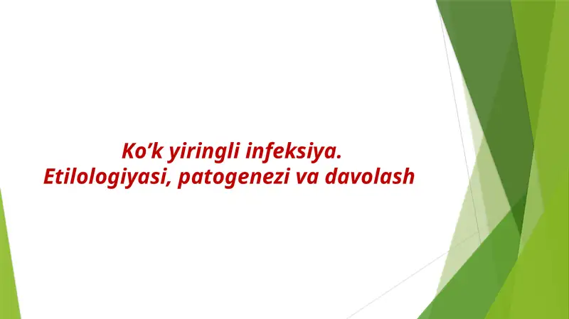 Ko’k yiringli infeksiyasi 1