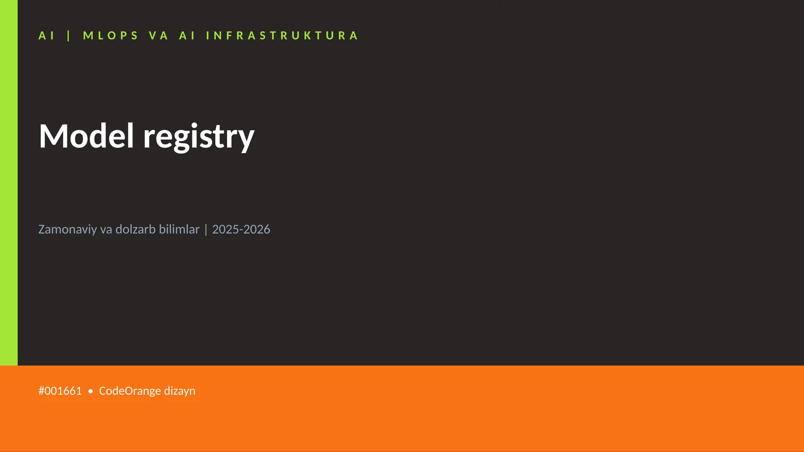 Model registry 1