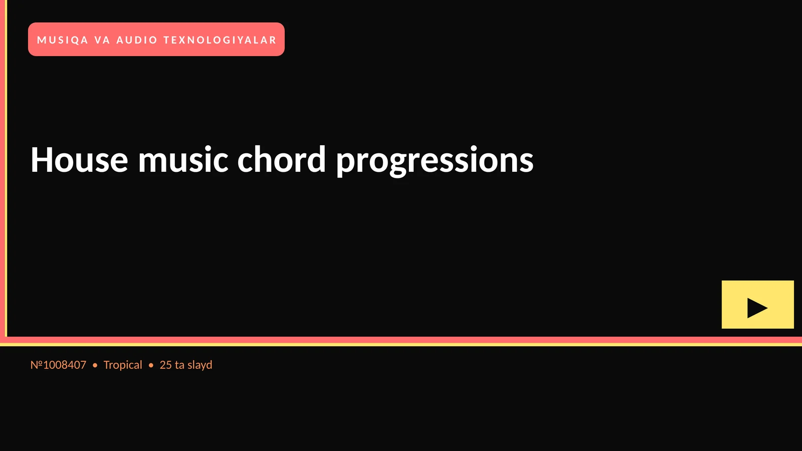 House music chord progressions 1
