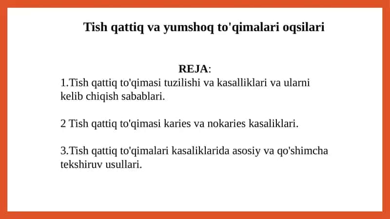 Tishqattiq va yumshoq to'qimalar 1