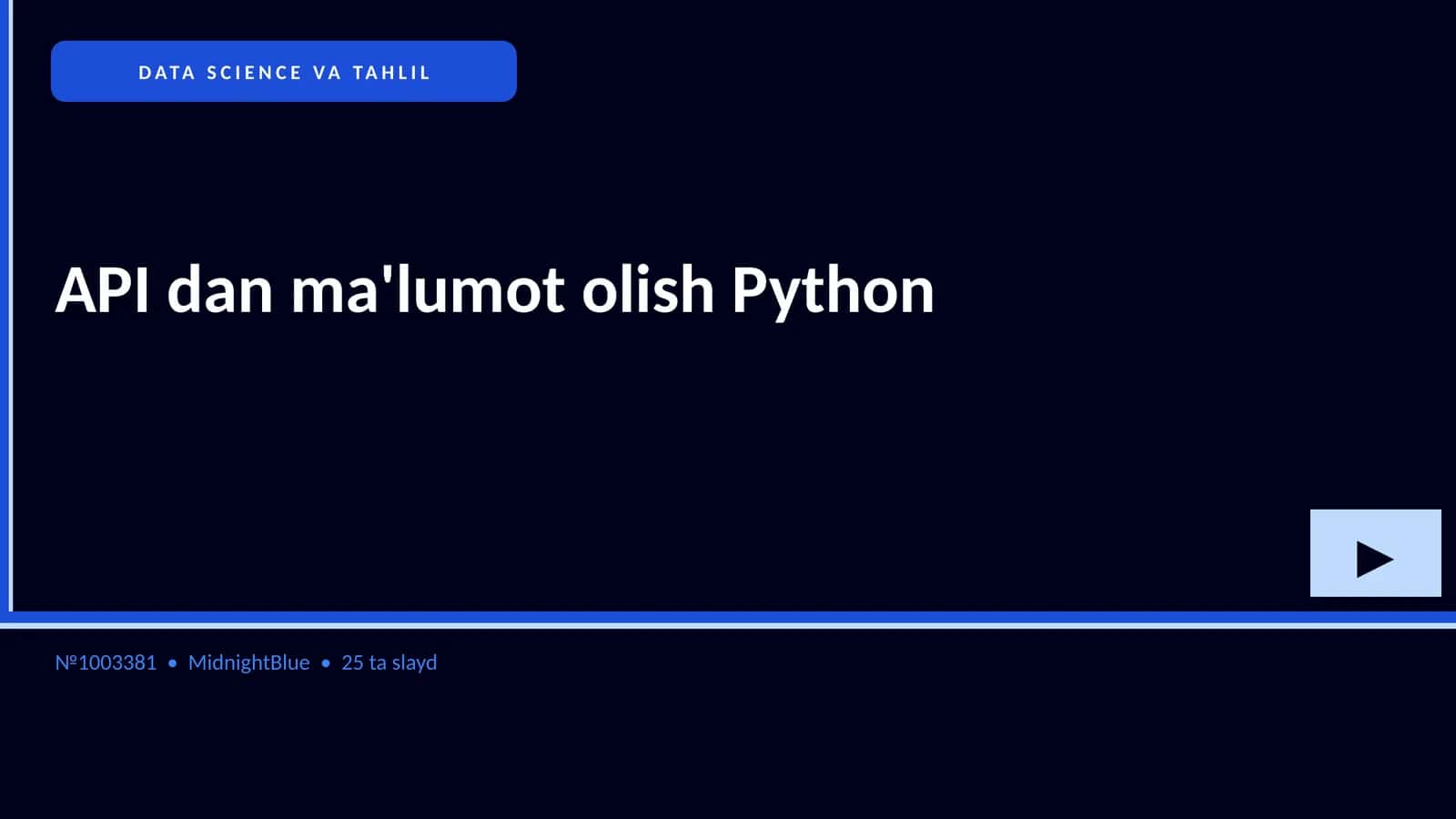 API dan ma'lumot olish Python 1