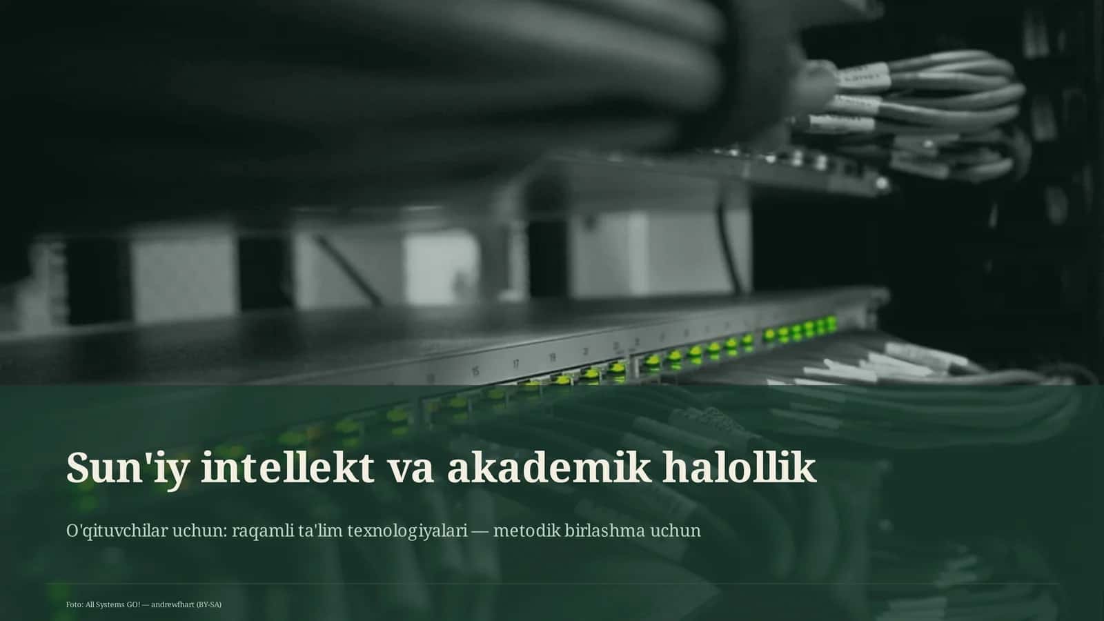 Sun'iy intellekt va akademik halollik 1