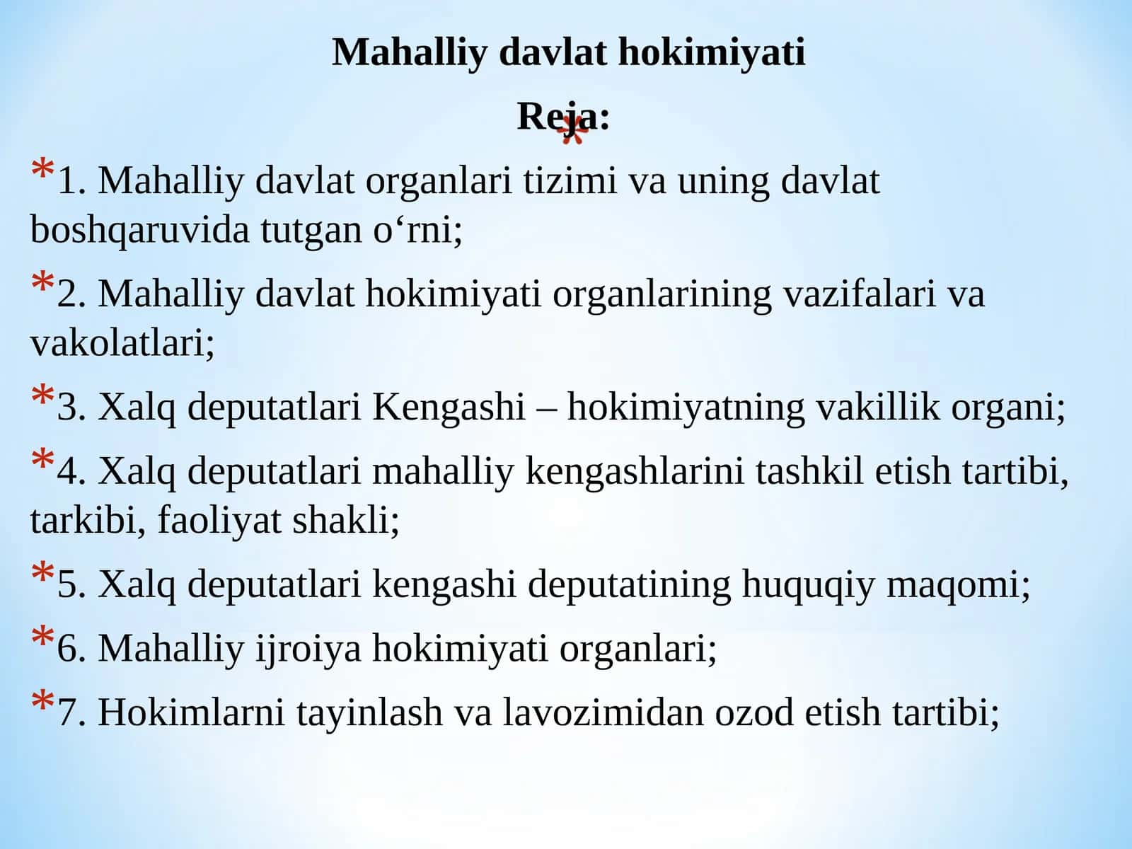 Mahalliy davlat hokimiyati 1