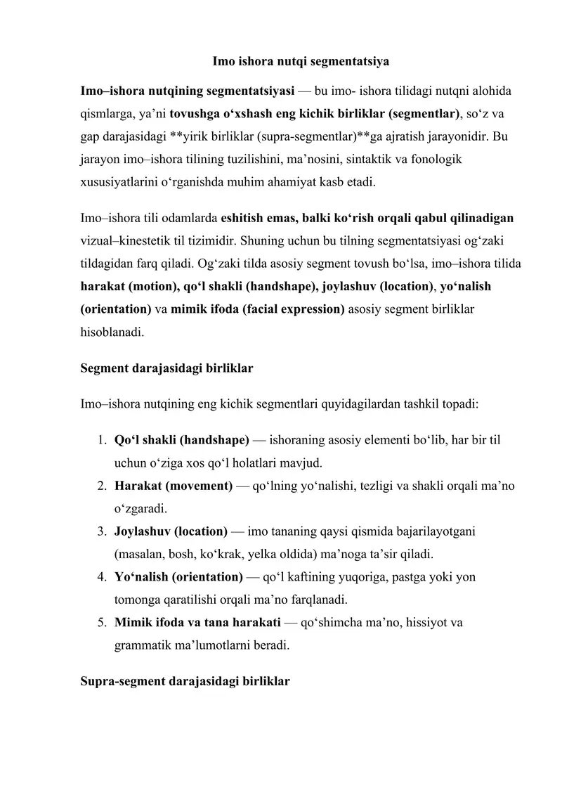 Imo ishora nutqi segmentatsiya 1