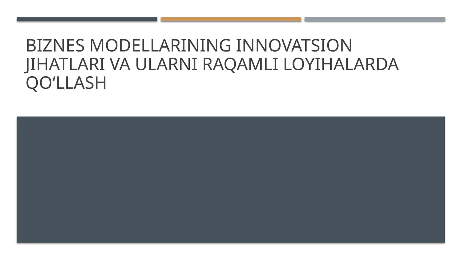 Innovatsion Asoslar 1