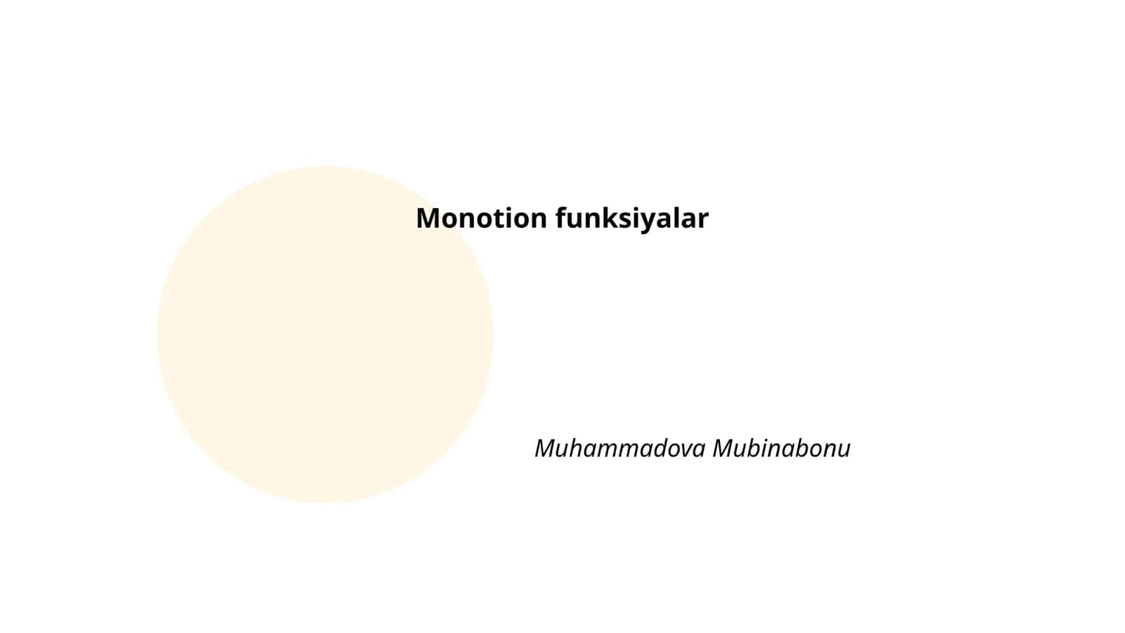 Monotion funksiyalar 1