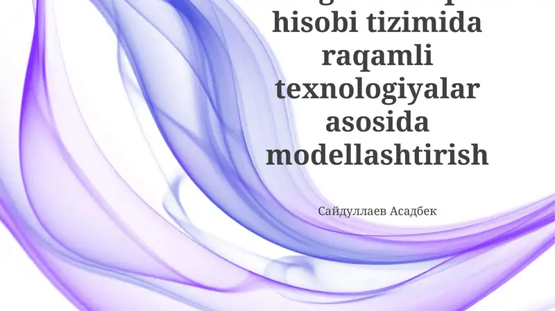 Strategik boshqaruv hisobi tizimida raqamli texnologiyalar asosida modellashtirish 1