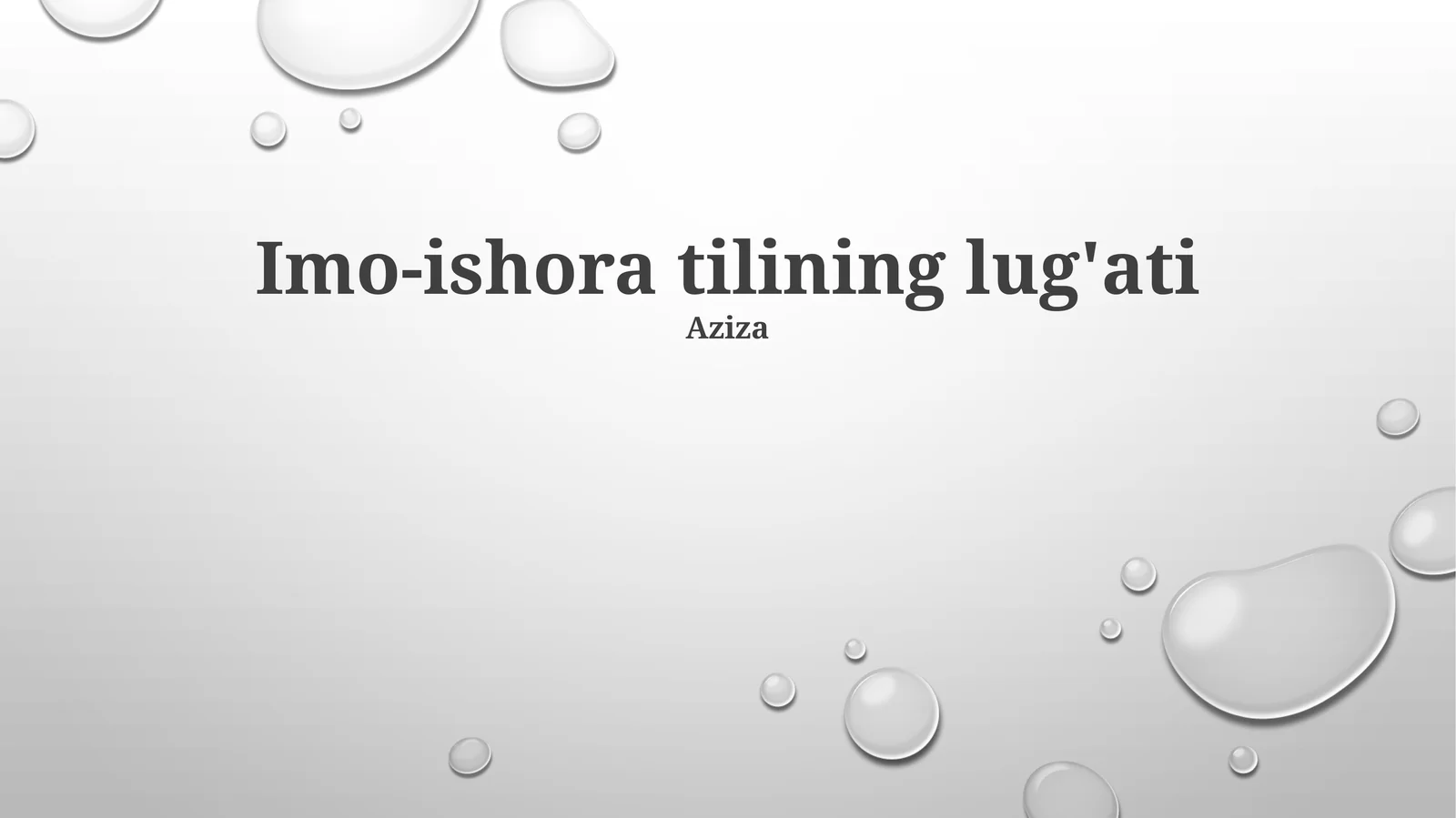 Imo-ishora tilining lug'ati 1