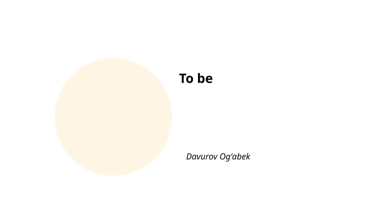 To be or not to be: An existential question 1