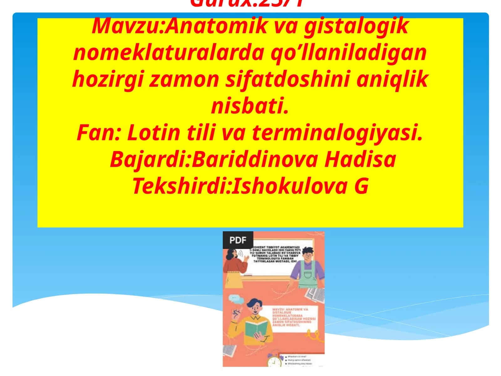 Anatomik vagistologik terminologiyada sifat doshlar 1