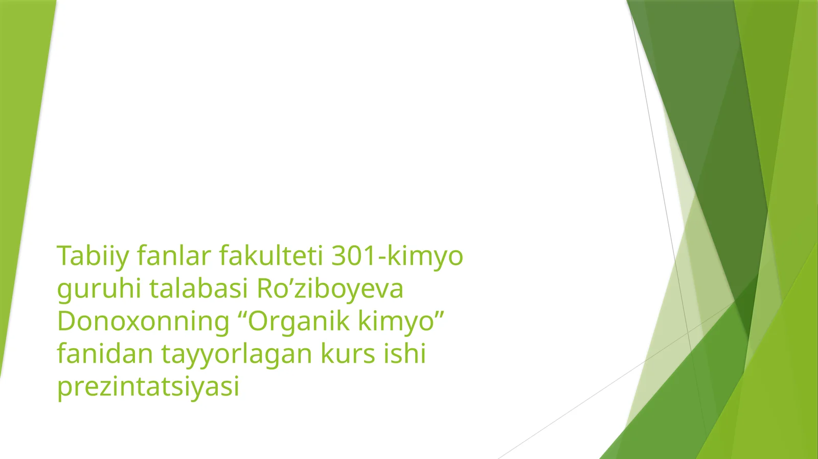 Organik kimyo 1