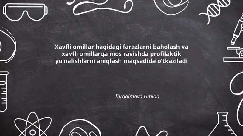 Xavfli omillarni aniqlash uchun metodologik yondashuvlar 1
