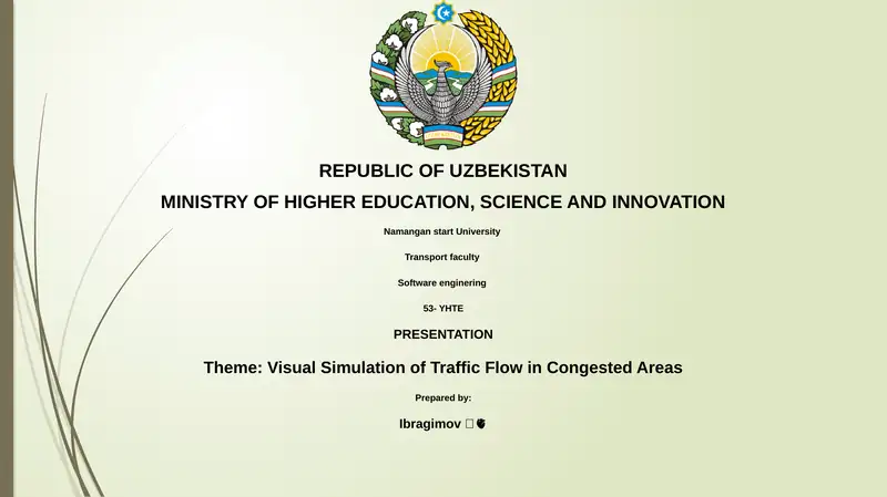 Visual Simulation of Traffic Flow in Congested Areas 1