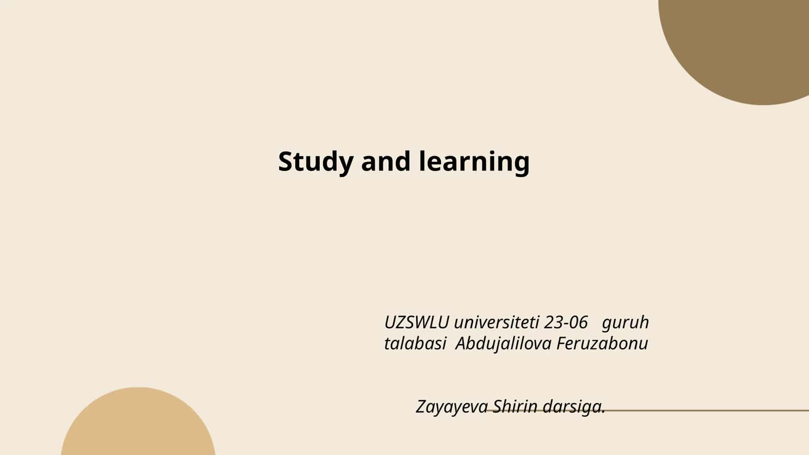 UZSWLU universiteti 23-06 guruh talabasi Abdujalilova FeruzabonuZayayeva Shirin darsiga 1