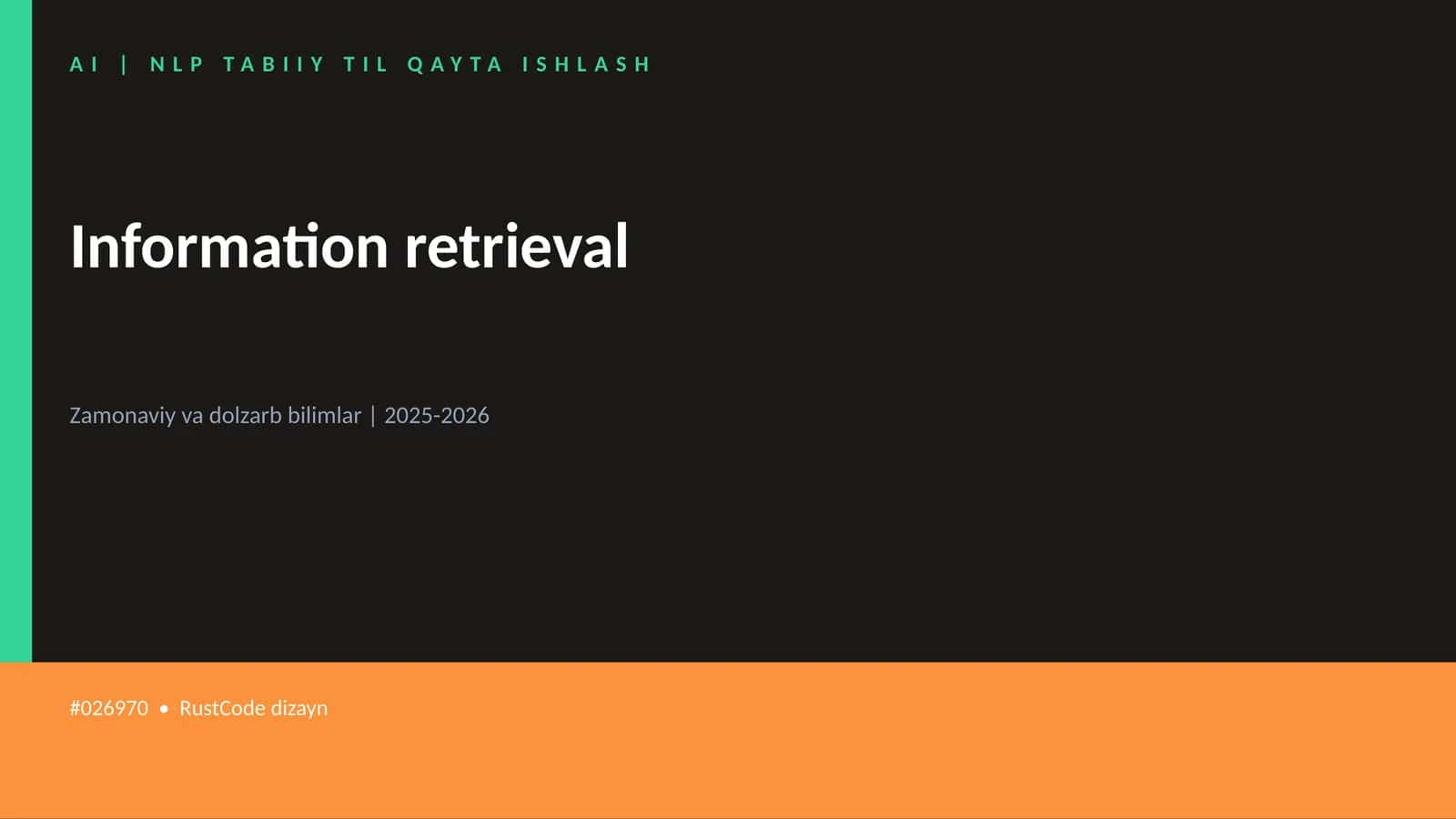 Information retrieval 1