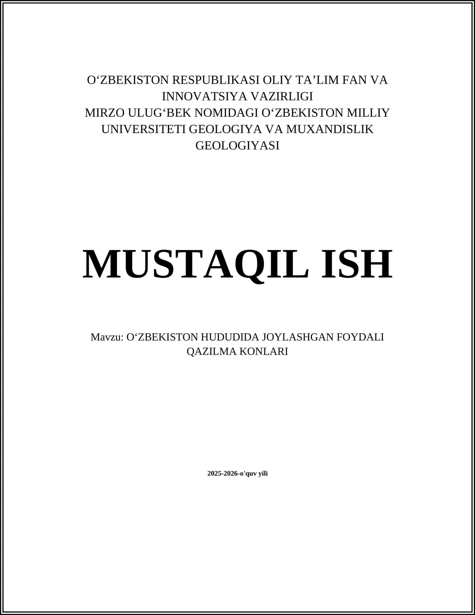 Oltin konlari va ularning hududiy taqsimoti (Muruntau va boshqalar) 1