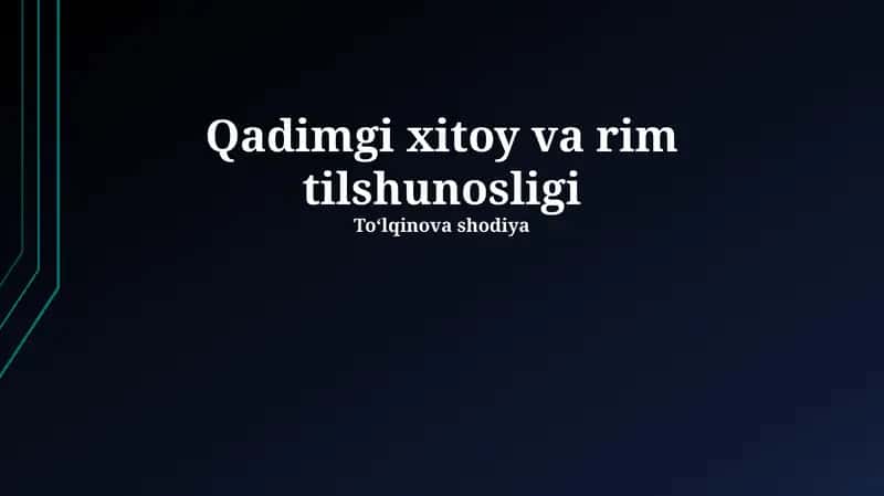 Tarix va rivojlanish 1