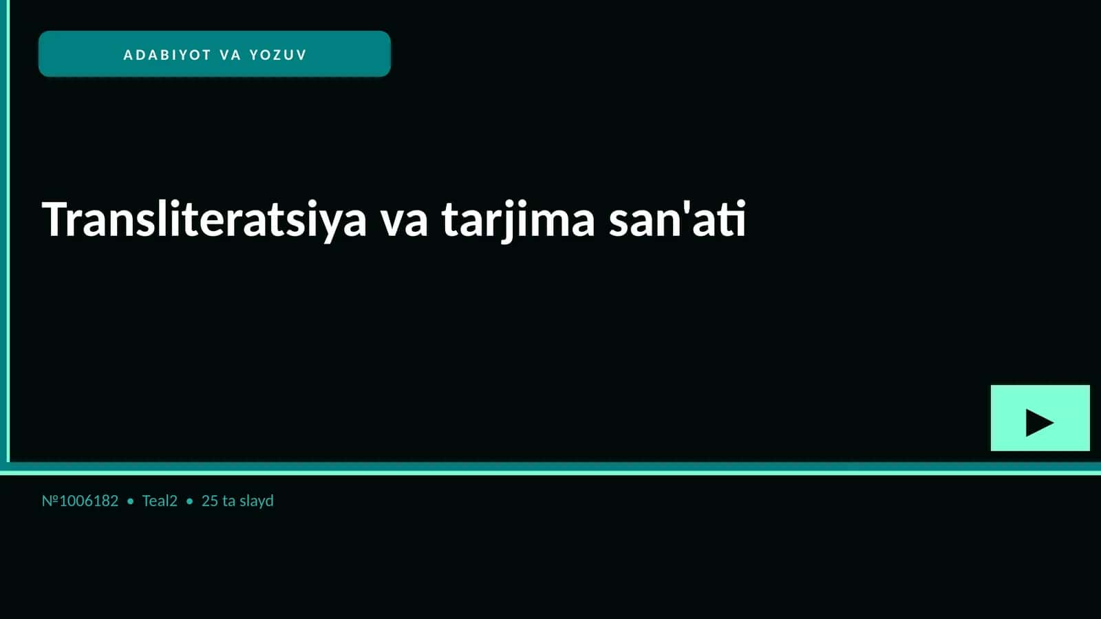 Transliteratsiya va tarjima san'ati 1