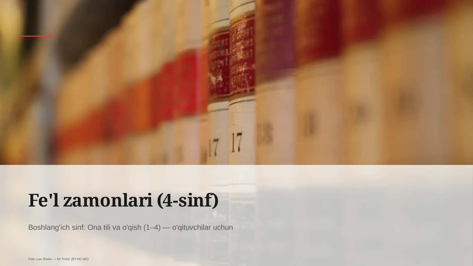 Fe'l zamonlari (4-sinf) 3