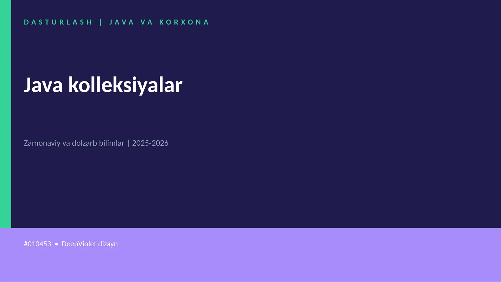 Java kolleksiyalar 1