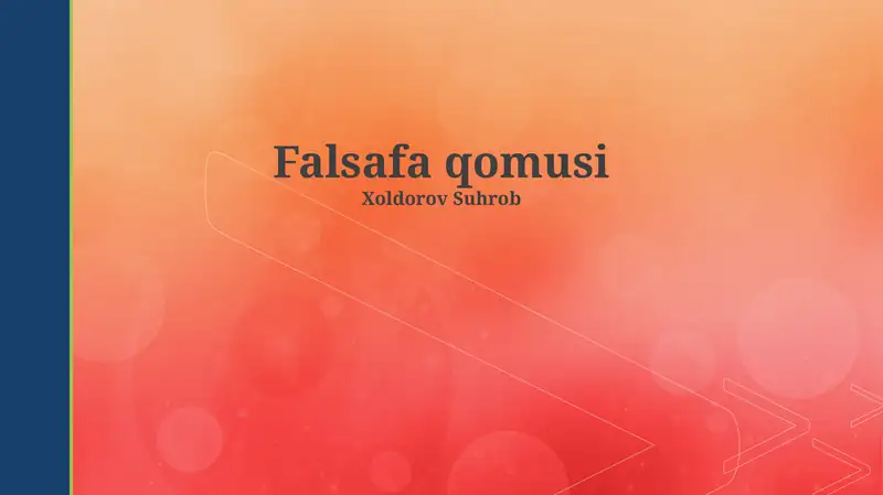 Falsafa lug'ati 1