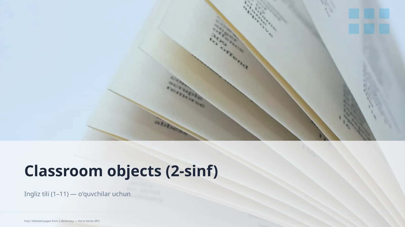 Classroom objects (2-sinf) 1