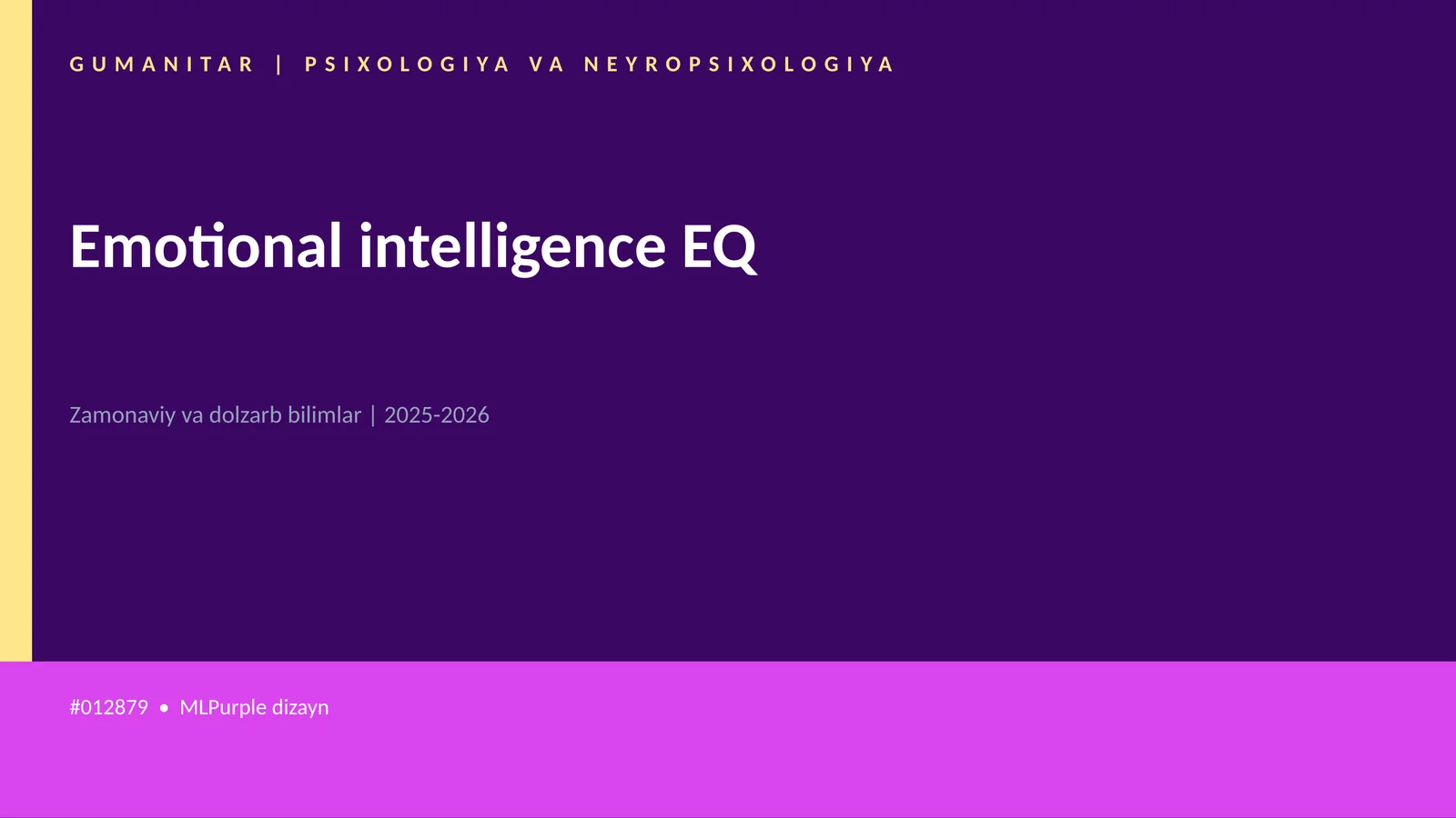 Emotional intelligence EQ 1