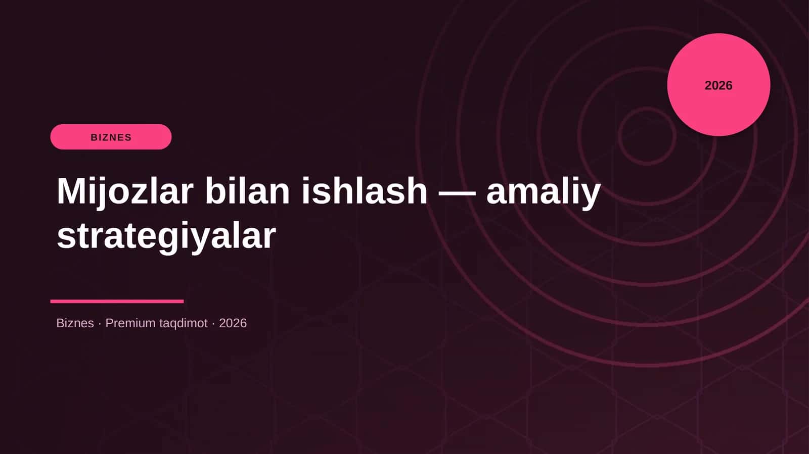 Mijozlar bilan ishlash — amaliy strategiyalar 1