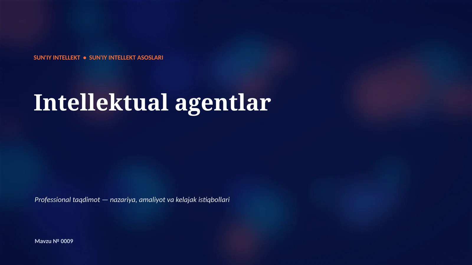 SUN'IY INTELLEKT ASOSLARI 1