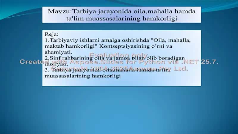 Tarbiya jarayonida oila, mahalla hamda ta’lim muassasalarining hamkorligi 1