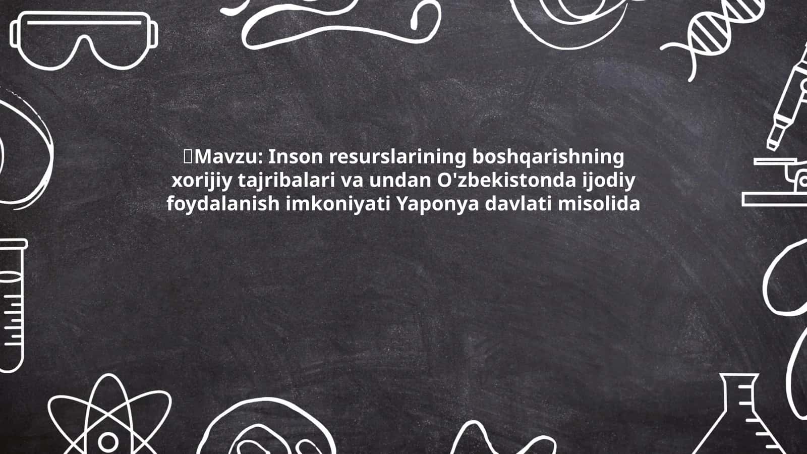 Inson resurslarini boshqarishning umumiy modeli 1