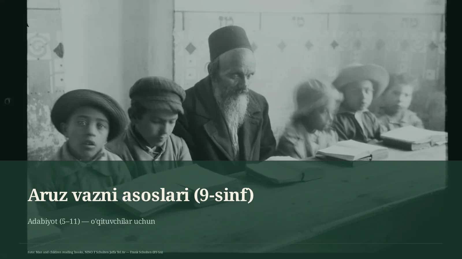 Aruz vazni asoslari (9-sinf) 1