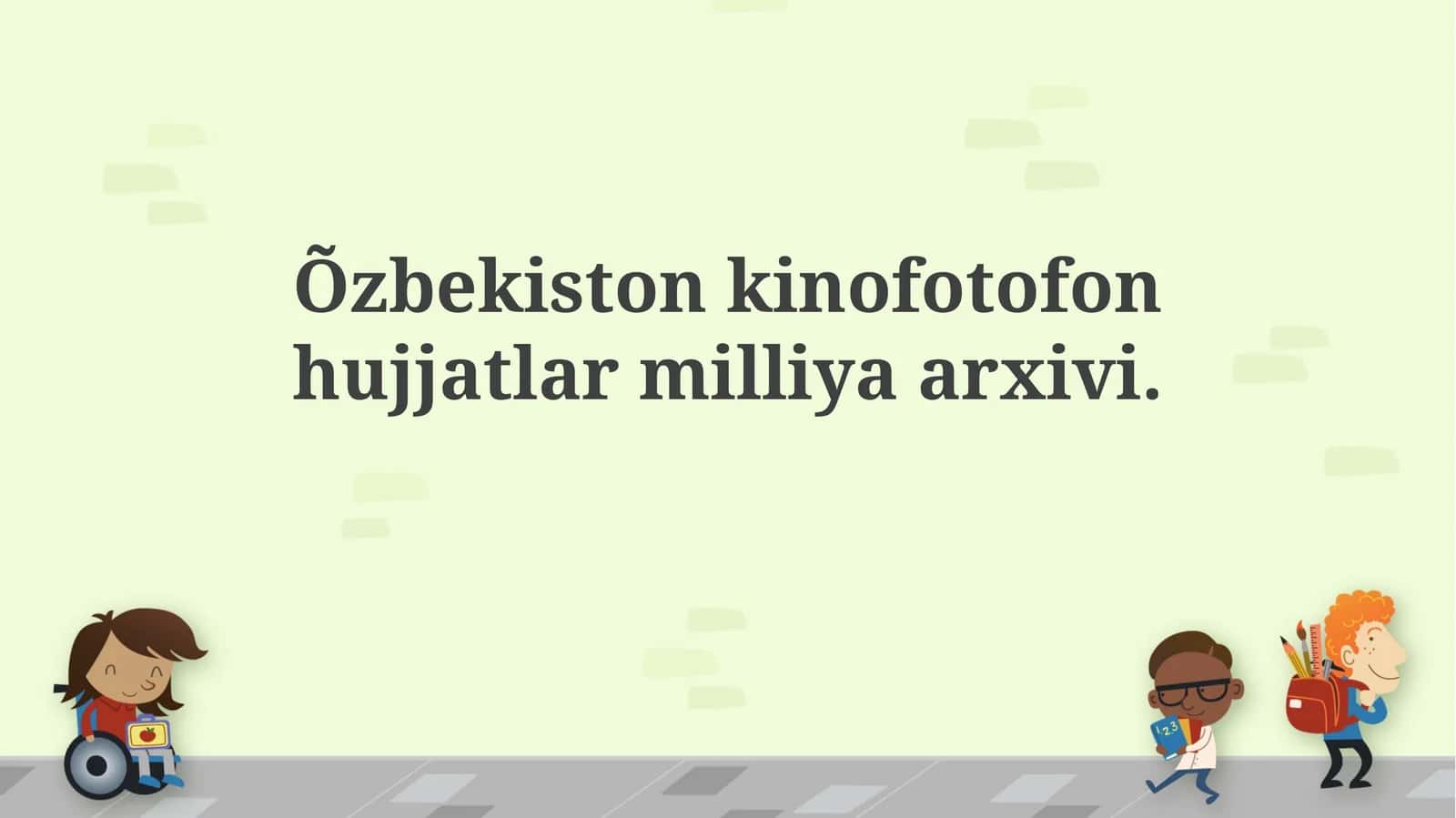 Õzbekiston kinofotofon hujjatlari Milliya arxivi 1