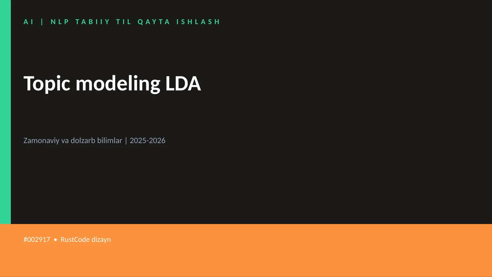 Topic modeling LDA 1