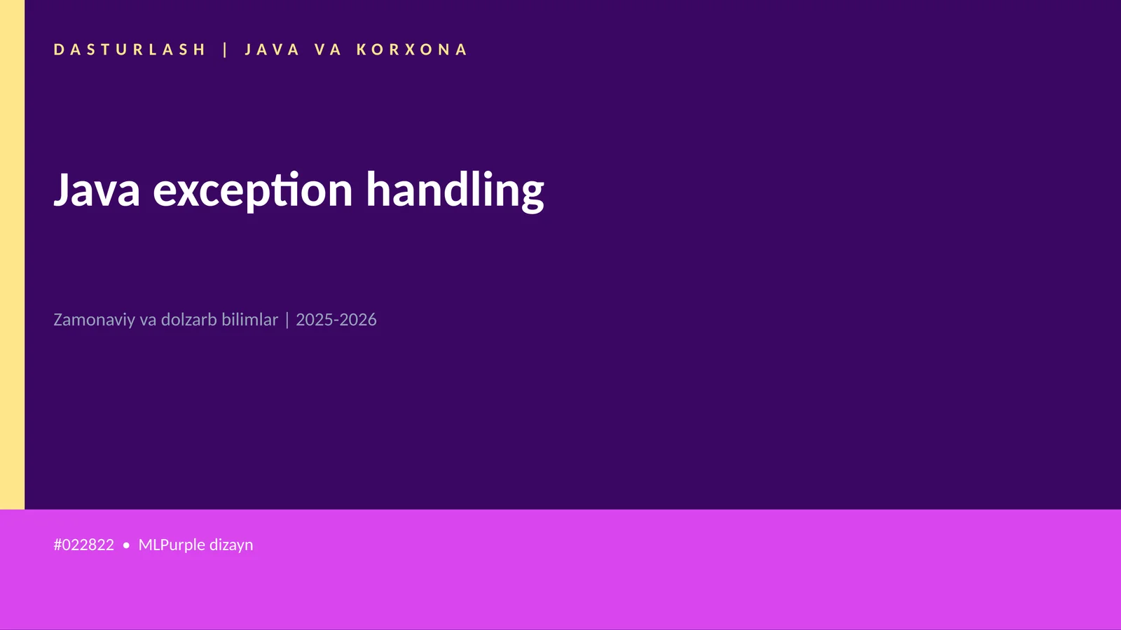 Java exception handling 1