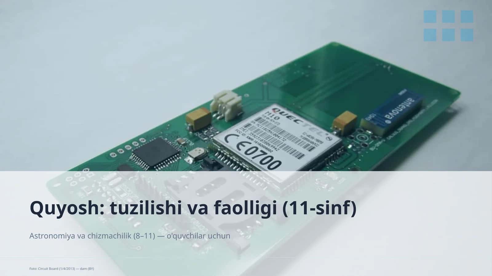 Quyosh: tuzilishi va faolligi (11-sinf) 1
